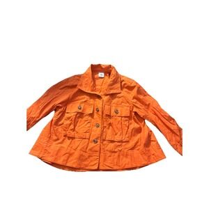 Cabi Resort Button Up Jacket size Small Orange